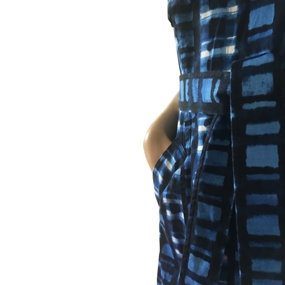 Calvin Klein Dress Military Inspired A-line Belt Mini Sleeveless Bold Print - Picture 8 of 16